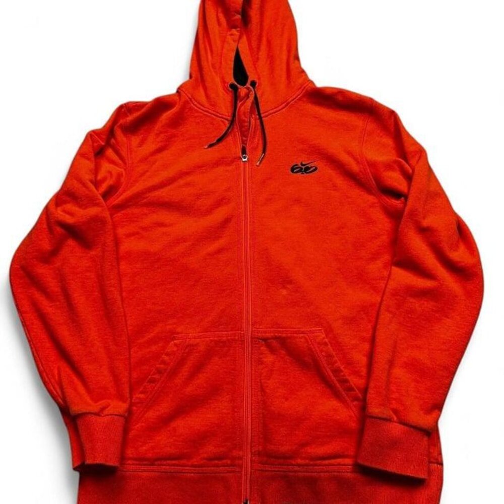 Nike SB 6.0 Icon Hoodie Men Large Orange Sweatshirt Logo Vintage Full Zip Logo